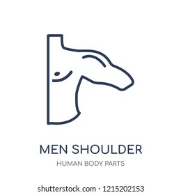 Men Shoulder icon. Men Shoulder linear symbol design from Human Body Parts collection.