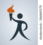 Men sign over gray background, vector illustration