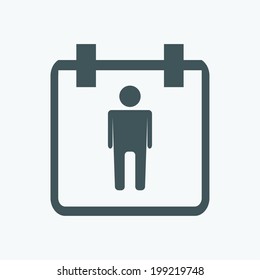 men sign over white background vector illustration