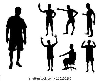 Similar Images, Stock Photos & Vectors of Men silhouette - 113186290