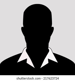 Men silhouette profile picture - vector