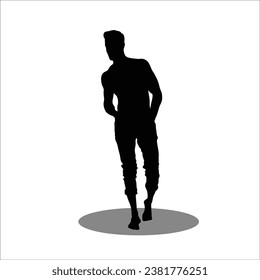 Men silhouette stock vector illustration