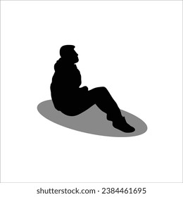 Männer auf Silhouette-Vektorgrafik