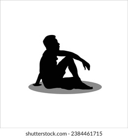 Männer auf Silhouette-Vektorgrafik
