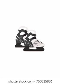 Men skates on a white background