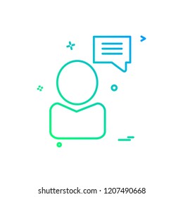 men sms chat icon vector design
