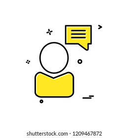 men sms chat icon vector design