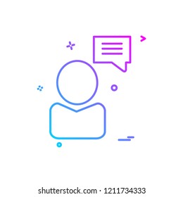 men sms chat icon vector design