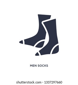 men socks isolated icon. Simple element illustration from clothes concept. men socks editable logo symbol design on white background. Can be use for web and mobile.