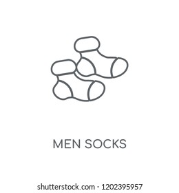 Men Socks linear icon. Men Socks concept stroke symbol design. Thin graphic elements vector illustration, outline pattern on a white background, eps 10.