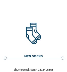 men socks outline vector icon. simple element illustration. men socks outline icon from editable clothes concept. can be used for web and mobile
