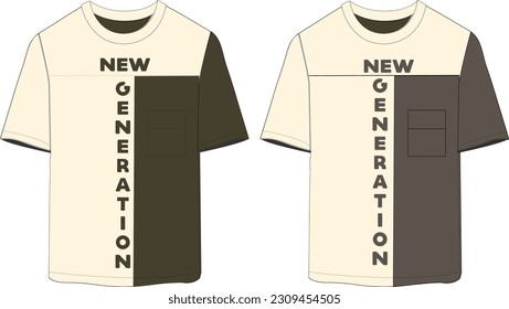 men soft design t shirt template 
mix colors cream and walnut
