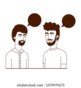 men with speech bubble avatar character