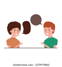 men with speech bubble avatar character