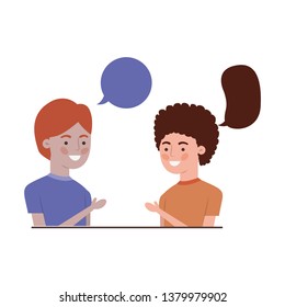 men with speech bubble avatar character