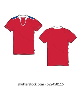 Men Sport Open Neck Tee