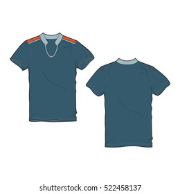 Men Sport Open Neck Tee