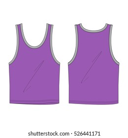 Men Sport Ringer Tank Template