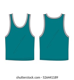 Men Sport Ringer Tank Template