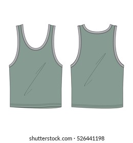 Men Sport Ringer Tank Template