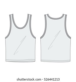 Men Sport Ringer Tank Template