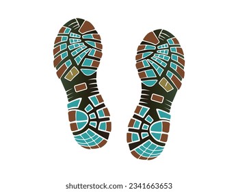 men sport shoes print. vector isolater.