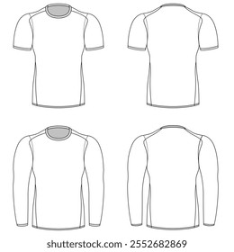 Men sport t-shirt jersey vector illustration. Sportswear t-shirt mock up editable	
