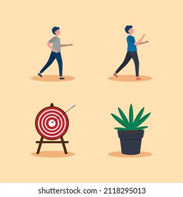 men start up strategy icons