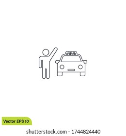men stop taxis icon illustration vector eps 10