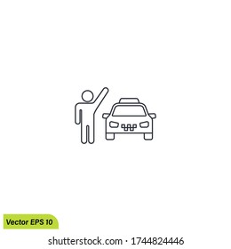 men stop taxis icon illustration vector eps 10