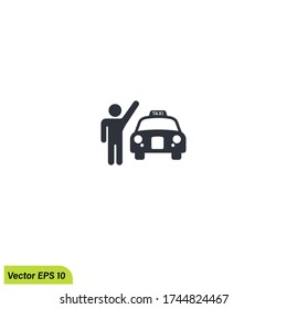 men stop taxis icon illustration vector eps 10