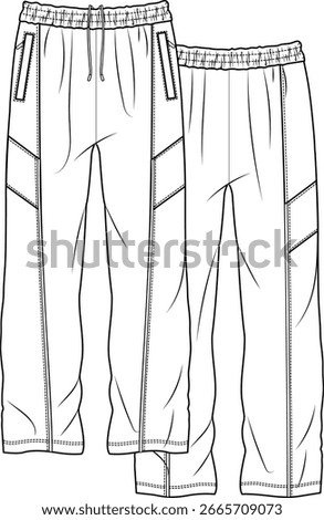 Men Straight Blocked Sweatpants Template