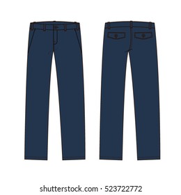 Men Straight Leg Chinos