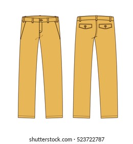 Men Straight Leg Chinos