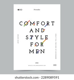 Plantilla de viajero de estilo masculino. Un diseño limpio, moderno y de alta calidad del diseño vectorial Flyer. Folleto de plantillas editable y personalizado