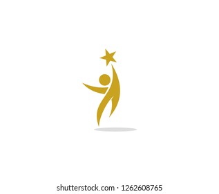 Men success star logo 