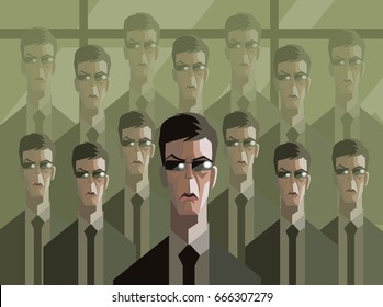 men in suit clones