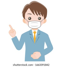 Men in suits with masks