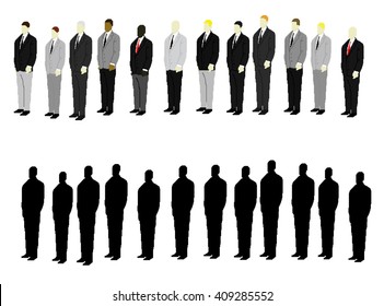 men in suits pixel art