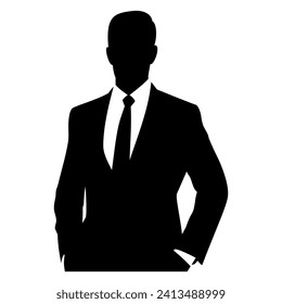 Men Anzug Silhouette Vektor Bild