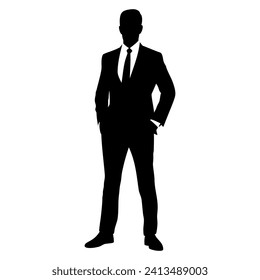 Men Suits silhouette  Vector image