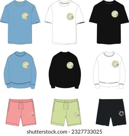Männer - Sommersets , Kontrastmarken , T-Shirt, Sweatshirt, kurze Skizze 