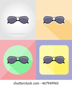 men sunglasses flat icons vector illustration isolated on background