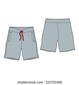 Men Sweat Shorts Template Stock Vector (Royalty Free) 523731430