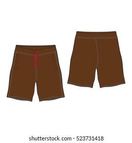 Men Sweat Shorts Template
