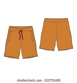 Men Sweat Shorts Template