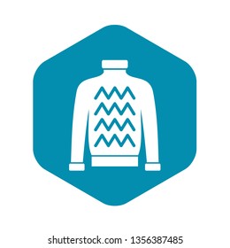 Men sweater icon in simple style isolated on white background. Clothing symbol