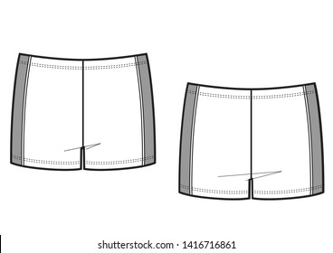 men swim pants black and white sketch