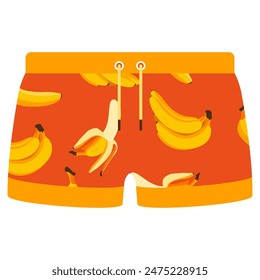 Men swim shorts vector cartoon illustration isolated on a white background.