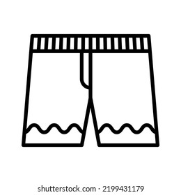 Men Swim Trunks Icon. Swimming Trunks. Pictogram Isolated On A White Background. Vector Illustration.